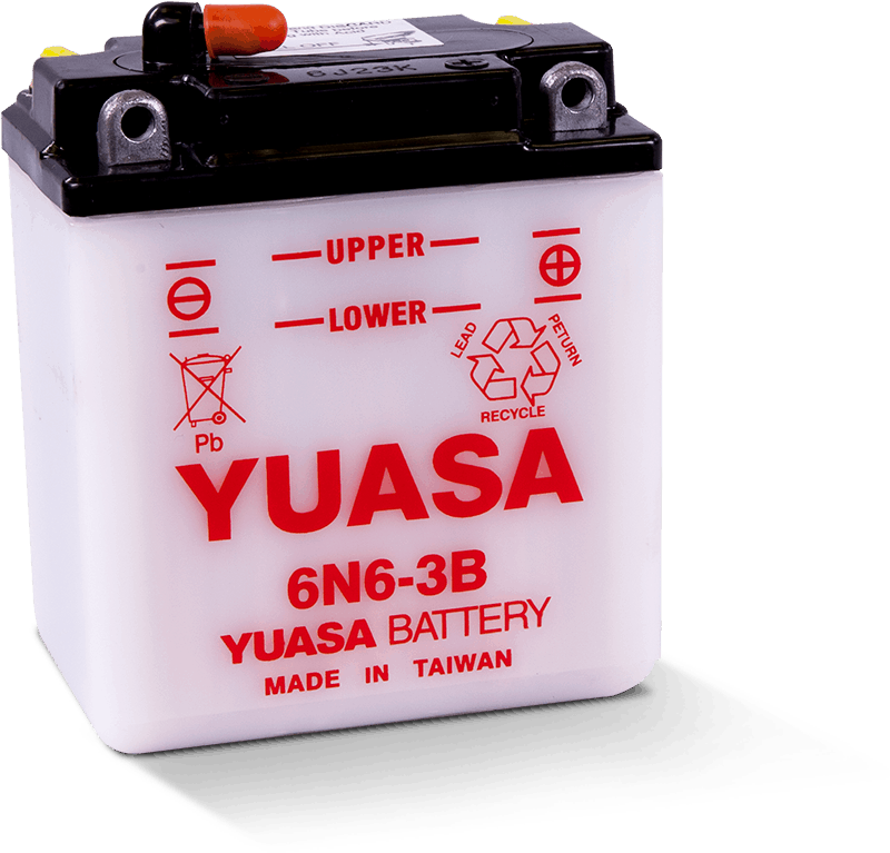 Yuasa Battery Yuasa 6N6-3B Conventional 6 Volt Battery YUAM2660B