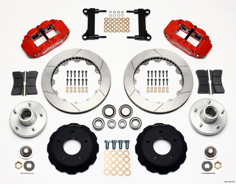 Wilwood Narrow Superlite 6R Front Hub Kit 13.06in Red Chevy C-10 60-87 CPP Drop Spindle 140-10775-R 140-10775-R Photo - Primary