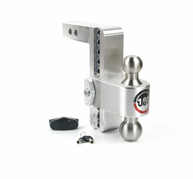 Weigh Safe 180 Hitch 8in Drop Hitch & 2in Shank (10K/12.5K GTWR) - Aluminum LTB8-2