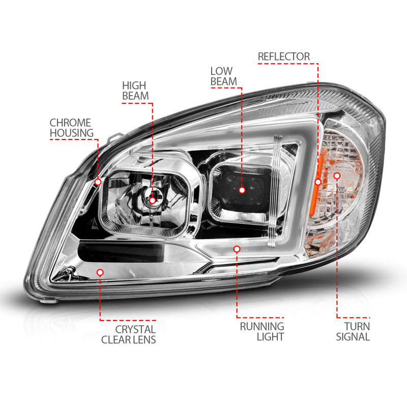 ANZO 05-10 Chevrolet Cobalt / 07-10 Pontiac G5 LED Projector Headlights Black Housing 121576 121576 User 3