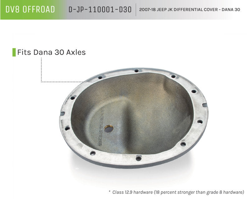 DV8 Offroad HD Dana 30 Diff Cover Cast Iron Gray Powdercoat D-JP-110001-D30 D-JP-110001-D30 Product Brochure - a specific brochure describing a Product