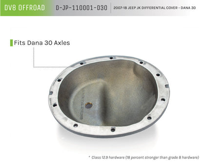 DV8 Offroad HD Dana 30 Diff Cover Cast Iron Gray Powdercoat D-JP-110001-D30 D-JP-110001-D30 Product Brochure - a specific brochure describing a Product
