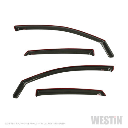 Westin 2016-2018 Honda Civic Sedan Wade In-Channel Wind Deflector 4pc - Smoke 72-44493 72-44493 Photo - Primary