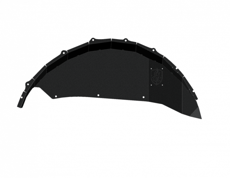 Road Armor 18-20 Jeep Wrangler JL Stealth Rear Fender Liner Body Armor - Black Steel 518LFRSB