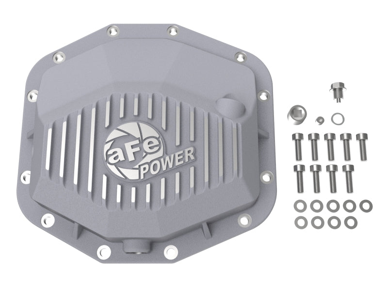 aFe 21-22 RAM 1500 TRX HEMI V8 6.2L(sc) Street Series Rear Differential Cover Raw w/ Machined Fins 46-71280A 46-71280A Photo - Unmounted