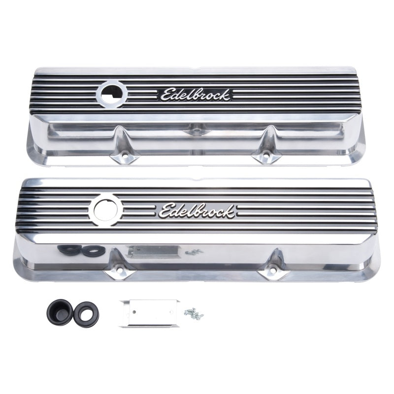 Edelbrock Valve Covers, Elite II, Ford FE, 1958-76, Polished 4277 Photo - Primary