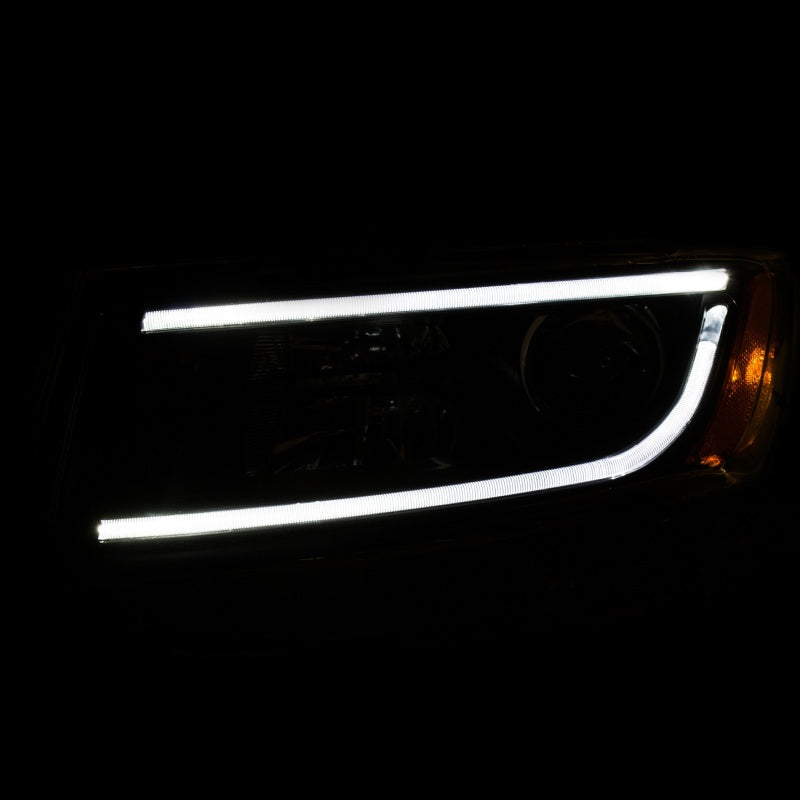Anzo 2014-2015 Jeep Grand Cherokee Projector Headlights w/ Plank Style Desi 111329 Photo - Mounted