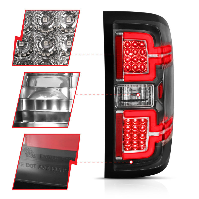 ANZO 2014-2018 Chevy Silverado 1500 LED Taillights Black 311289 311289 Photo - Close Up