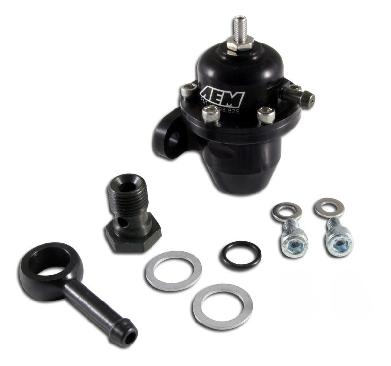 AEM Electronics Fuel Pressure Regulator Black Honda Acura 25-303BK Photo - Primary