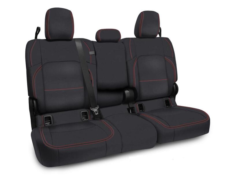 PRP Seats PRP 2020+ Jeep Gladiator JT Rear Bench Cover with Leather Interior - Black with Red Stitching B056-01 B056-01 Photo - Primary