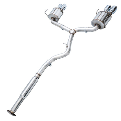 AWE Tuning Subaru STI VA / WRX GV / STI GV Sedan Touring Edition Exhaust - Chrome Silver Tip (102mm) 3015-42104 3015-42104 Photo - out of package