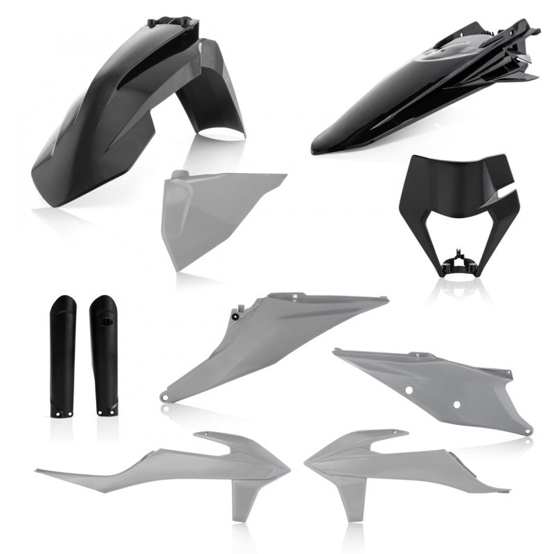 Acerbis 20-23 KTM 150-500 XCF-W/ XC-W-tpi/ EXC-tpi/ EXC-F Full Plastic Kit - Gray/Black 2791541001 2791541001 Photo - Primary