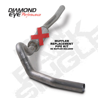 Diamond Eye Performance Diamond Eye KIT 4in CB SGL MFLR RPLCMENT PIPE SS CHEVY/GMC 6.6L 2500/3500 2006-2007.5 K4122S-RP K4122S-RP Photo - Primary