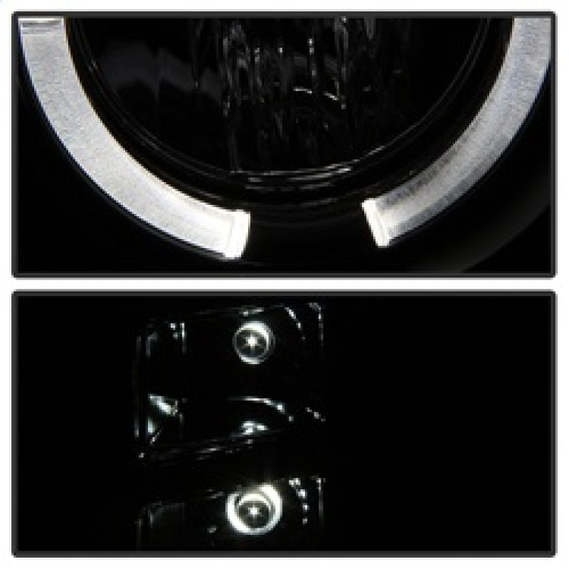 Spyder GMC Sierra 1500/2500 07-13 Projector Headlights LED Halo- LED Blk Smke PRO-YD-GS07-HL-BSM 5078506 5078506 Photo - Unmounted