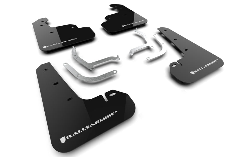Rally Armor 2024 Subaru Impreza Black UR Mud Flap w/ White Logo MF105-UR-BLK-WH MF105-UR-BLK-WH Photo - Primary