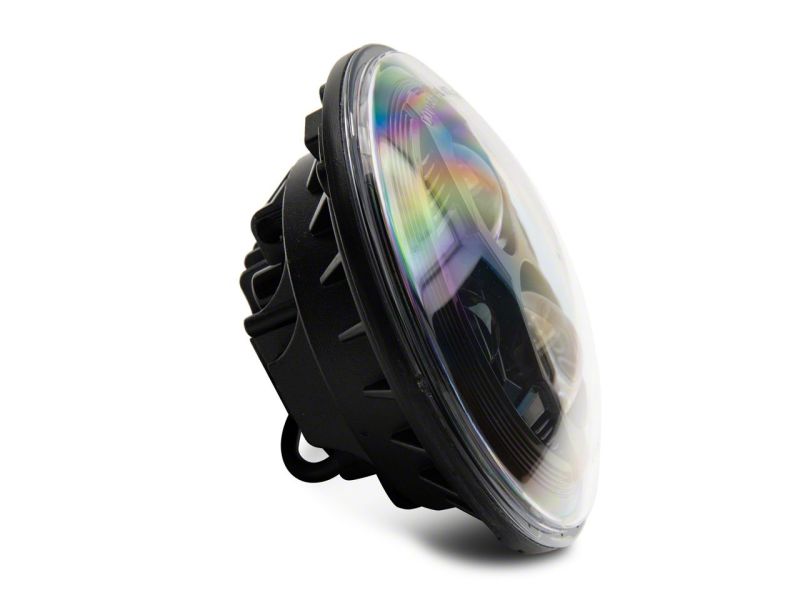Raxiom 07-18 Jeep Wrangler JK 7-In LED Headlights- Blk Housing (Clear Lens) J154695 J154695 Photo - Close Up
