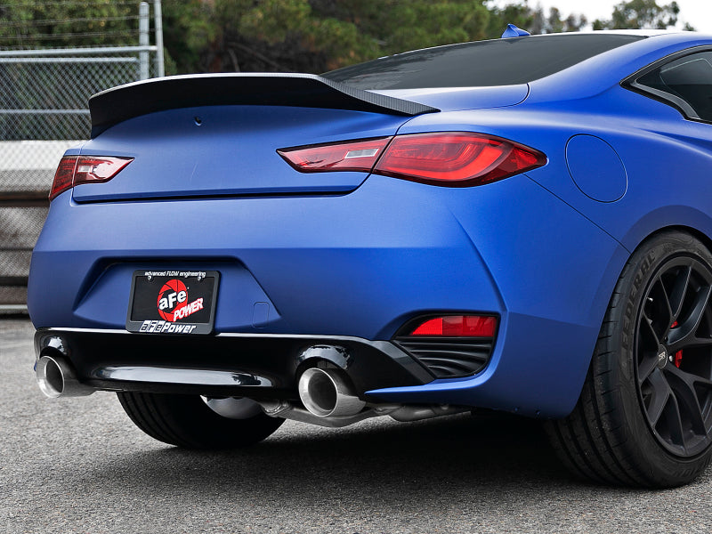 aFe POWER Takeda 2.5in 304 SS CB Exhaust w/ Polished Tips 17-19 Infiniti Q60 V6-3.0L (tt) 49-36134NM-P 49-36134NM-P Photo - Mounted