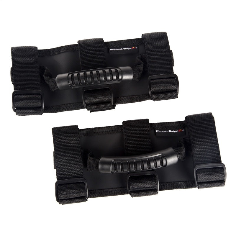 Rugged Ridge Ultimate Grab Handle Kit, Black; 55-18 Jeep CJ/Wrangler YJ/TJ/JK/JL 13505.04 Photo - Primary