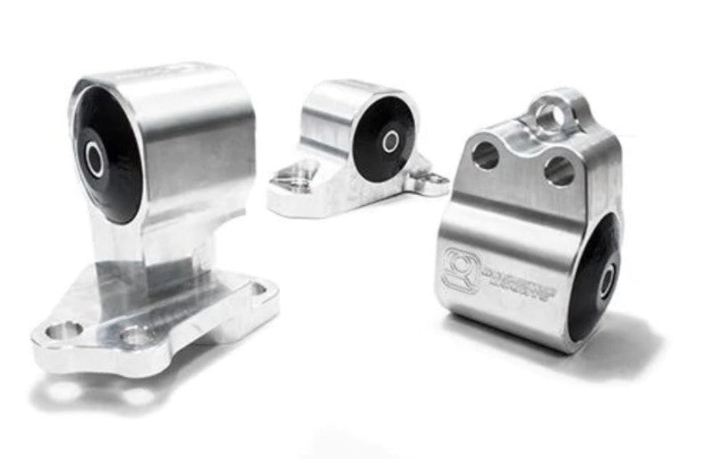 Innovative 92-95 Civic B/D Series Silver Aluminum Mounts 60A Bushings (Auto to Manual Hydro 3 Bolt) B40152-60A