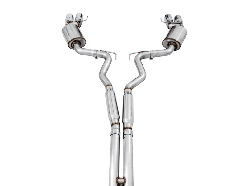 AWE Tuning 2018+ Ford Mustang GT (S550) Cat-back Exhaust - Touring Edition (Quad Chrome Silver Tips) 3015-42102 3015-42102 Photo - out of package