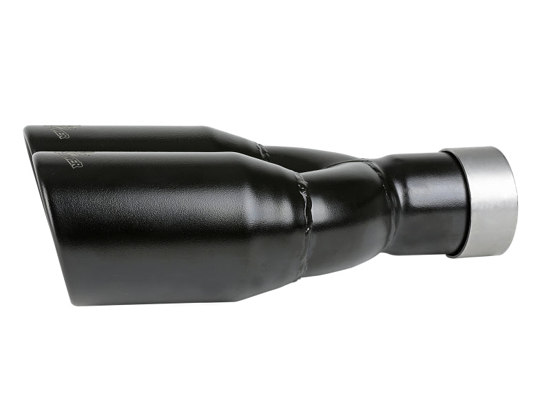 MACH Force-Xp 409 Stainless Steel Clamp-on Exhaust Tip 2.5in Inlet 3.5in Outlet - Black 49T25374-B12 49T25374-B12 Photo - Unmounted