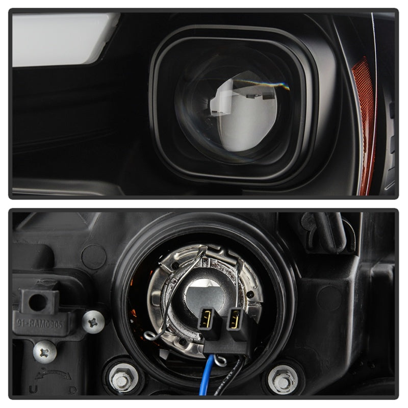Spyder 09-16 Dodge Ram 1500 Ver 2 Proj Headlight - Light Bar Turn Signal - Blk - PRO-YD-DR09V2-SB-BK 5086266 5086266 Photo - Unmounted