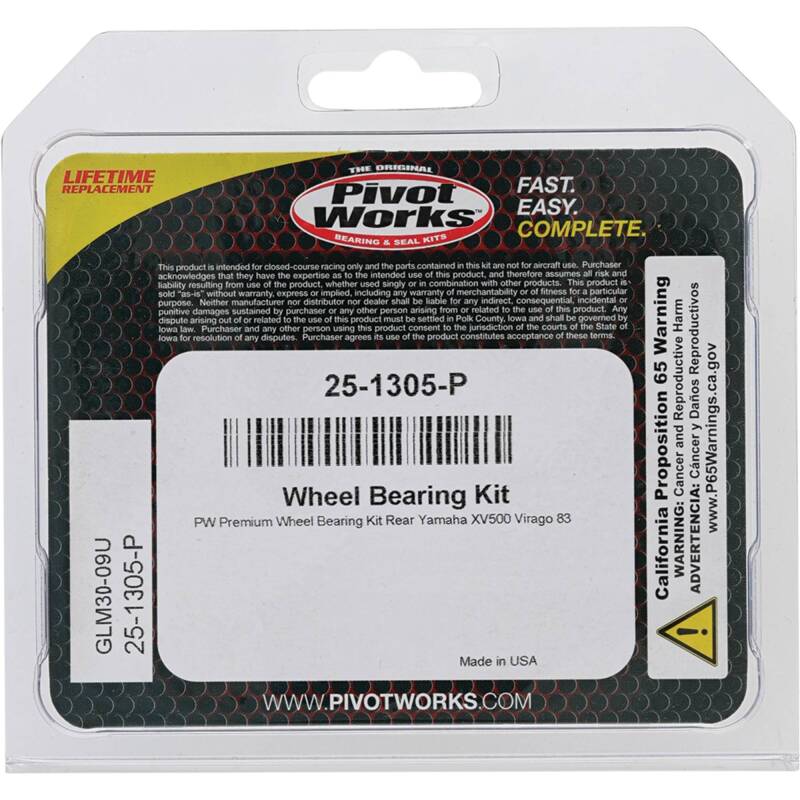 Pivot Works Yamaha Wheel Bearing Kit Premium Bearings 25-1305-P 25-1305-P Photo - Primary