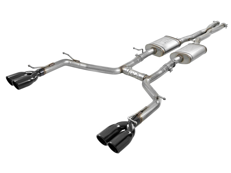 aFe MACH Force-Xp 2-1/2in 304 SS Cat-Back Exhaust 15-21 Dodge Challenger V6-3.6L - Quad Black Tip 49-32067-B 49-32067-B Photo - Primary