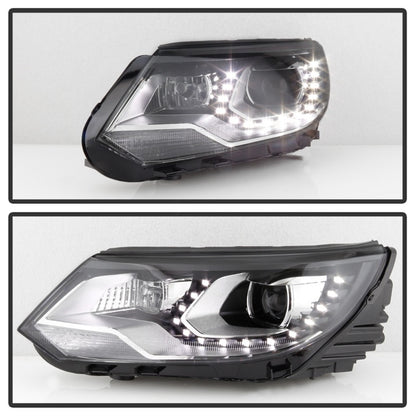 SPYDER VW Tiguan 12-17 LED/DRL Projector Headlights Chrome PRO-JH-VWT12-LED-C 9948527 9948527 Photo - Unmounted