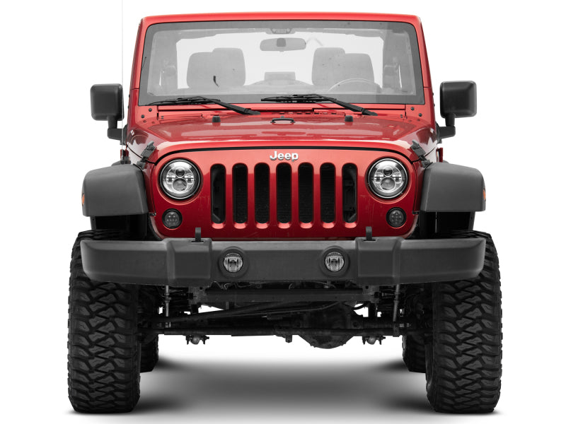 Raxiom 97-18 Jeep Wrangler TJ/JK Axial Series LED Daymaker Headlights- Chrome Housing (Clear Lens) J108043