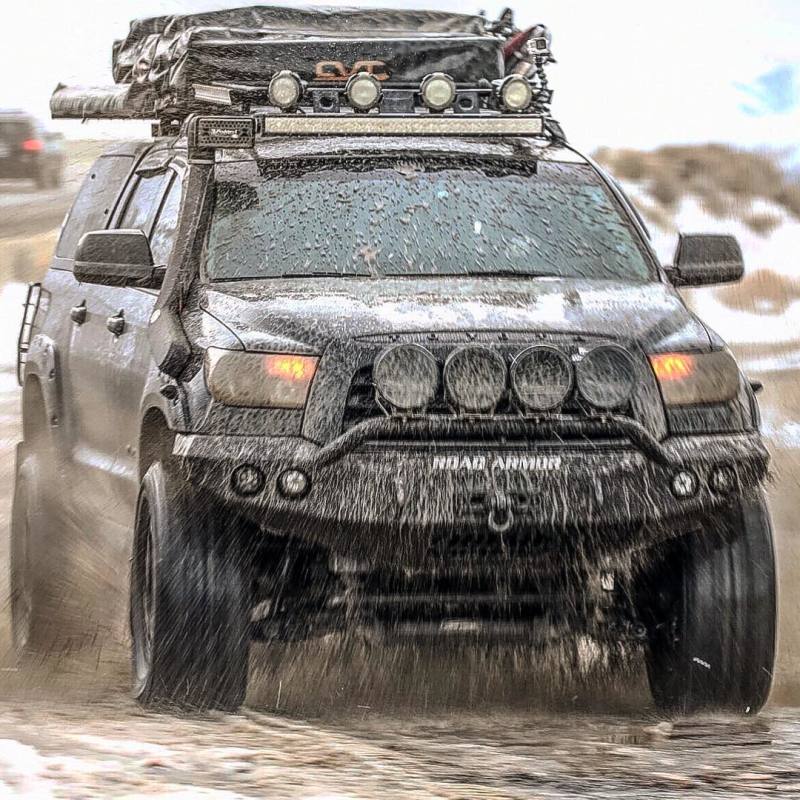 Road Armor 07-13 Toyota Tundra Stealth Front Winch Bumper w/Pre-Runner Guard - Tex Blk 99034B 99034B Photo - Primary