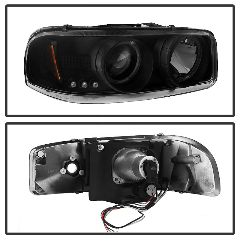 Spyder GMC Sierra 1500/2500 99-06 Projector Headlights LED Halo LED Blk Smke PRO-YD-CDE00-HL-BSM 5078292 5078292 User 1
