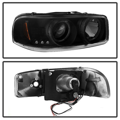 Spyder GMC Sierra 1500/2500 99-06 Projector Headlights LED Halo LED Blk Smke PRO-YD-CDE00-HL-BSM 5078292 5078292 User 1