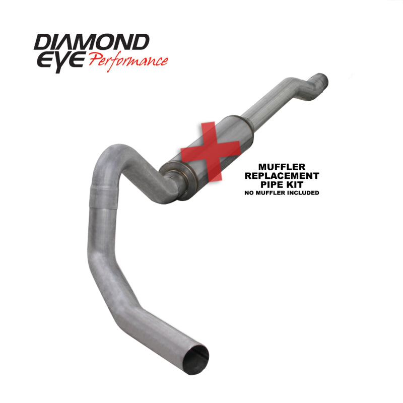 Diamond Eye Performance Diamond Eye KIT 4in CB MFLR RPLCMENT PIPE SGL AL: 03-06 FORD 6.0L EXCURSION K4354A-RP K4354A-RP Photo - Primary