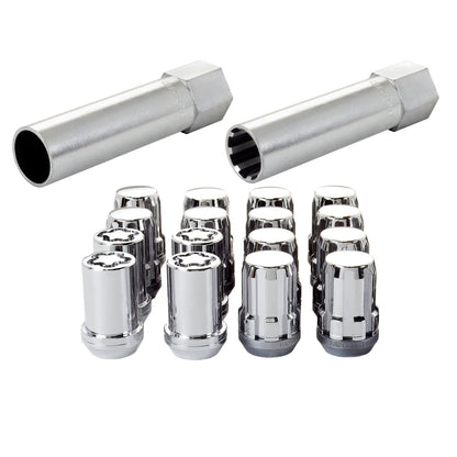McGard SplineDrive Tuner 4 Lug Install Kit w/Locks & Tool (Cone) M12x1.25 / 13/16 Hex - Chrome (CS) 65454CN 65454CN Photo - out of package