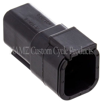 NAMZ Deutsch DTM 6-Position Receptacle w/6 Stamped Terminals & Wedgelock - Black (HD 74106-98BK) MDR-6B MDR-6B Photo - Primary