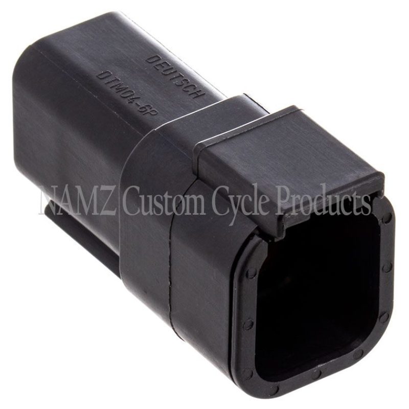 NAMZ Deutsch DTM 6-Position Receptacle w/6 Stamped Terminals & Wedgelock - Black (HD 74106-98BK) MDR-6B MDR-6B Photo - Primary