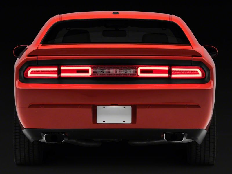 Raxiom 08-14 Dodge Challenger LED Tail Lights- Chrome Housing - Red/Clear Lens CH3005