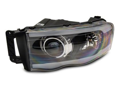 Raxiom 02-05 Dodge RAM 1500/2500/3500 Axial LED Projector Headlights- Blk Housing (Clear Lens) R131477 R131477 Photo - Close Up