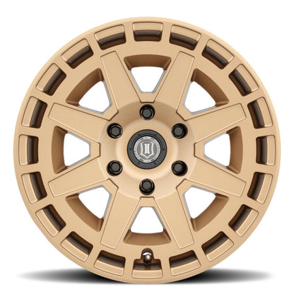 ICON Compass 17x8.5 6x5.5 0mm Offset 4.75in BS Satin Brass Wheel 3217858347BS 3217858347BS Photo - Close Up