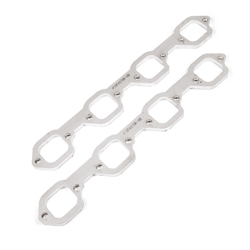 Stainless Works SBF Victor Senior Heads Square Port Header 304SS Exhaust Flanges 1-7/8in Primaries HFSBFVICTOR188 HFSBFVICTOR188 Photo - Primary