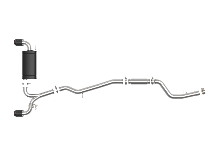 aFe POWER Takeda 2020 Toyota Supra L6-3.0L (t) 3in-2.5in 304 SS CB Exhaust Carbon Tips 49-36043-C 49-36043-C Photo - Unmounted