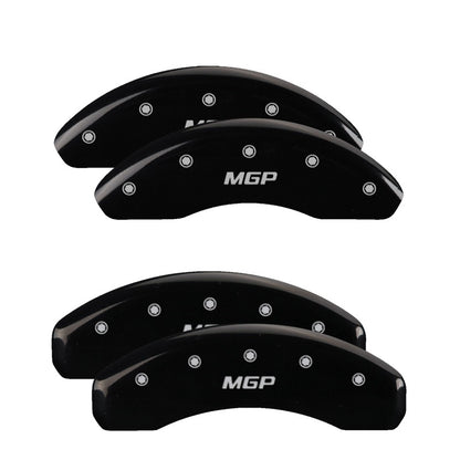 MGP 4 Caliper Covers Engraved Front & Rear MGP Black Finish Silver Char 2019 Toyota CH-R 16239SMGPBK 16239SMGPBK Photo - Primary