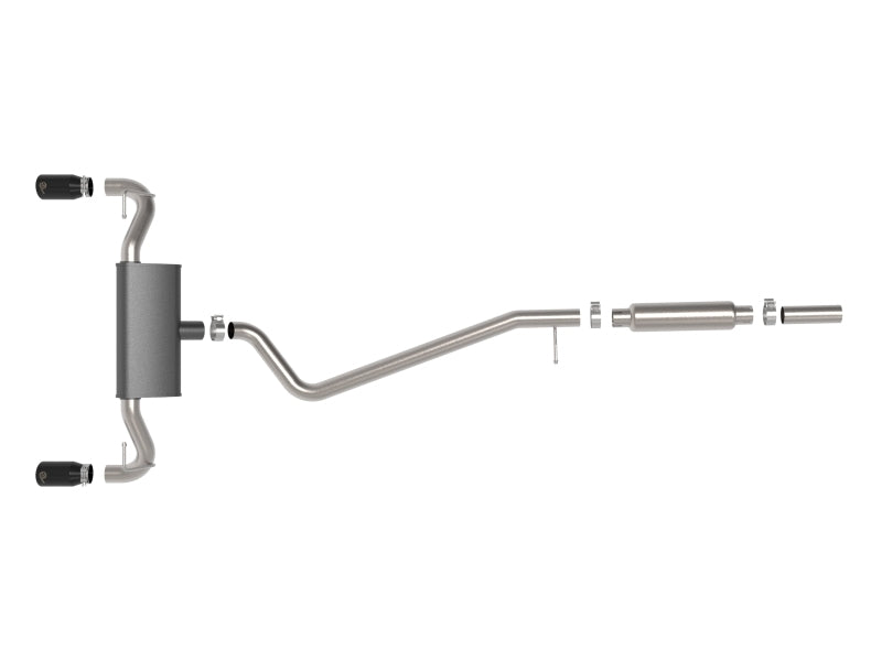 aFe Ford Bronco Sport 21-22 L3-1.5L (t)/L4-2.0L (t) Vulcan Cat-Back Exhaust System- Black Tips 49-33142-B 49-33142-B Photo - Unmounted