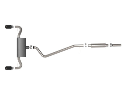 aFe Ford Bronco Sport 21-22 L3-1.5L (t)/L4-2.0L (t) Vulcan Cat-Back Exhaust System- Black Tips 49-33142-B 49-33142-B Photo - Unmounted