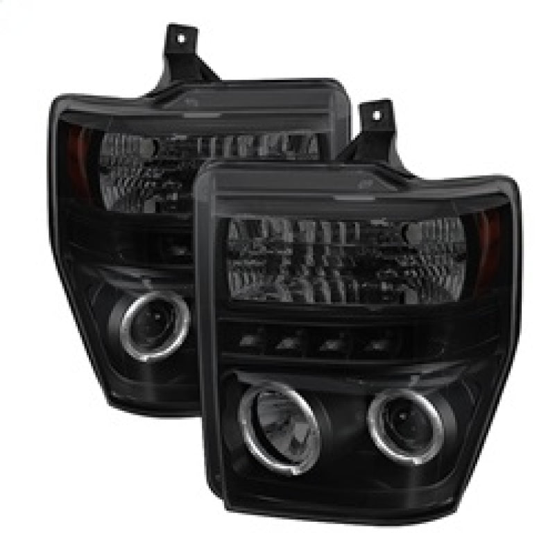 Spyder Ford F250/350 08-10 Projector Headlights LED Halo LED Blk Smke PRO-YD-FS08-HL-BSM 5078490 5078490 Photo - Primary