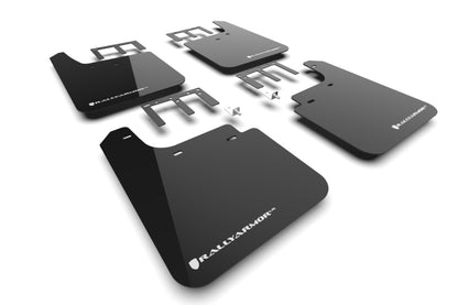 Rally Armor 19-24 Gen 4 Chevy Silverado 1500 Black UR Mud Flap White Logo MF121-UR-BLK-WH MF121-UR-BLK-WH Photo - Primary