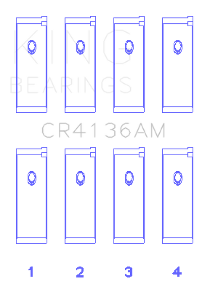 King Engine Bearings King 91-02 Nissan SR20DE L4 DOHC 16 Valves (Size +0.75) Rod Bearing Set CR4136AM0.75 CR4136AM0.75 Photo - Primary