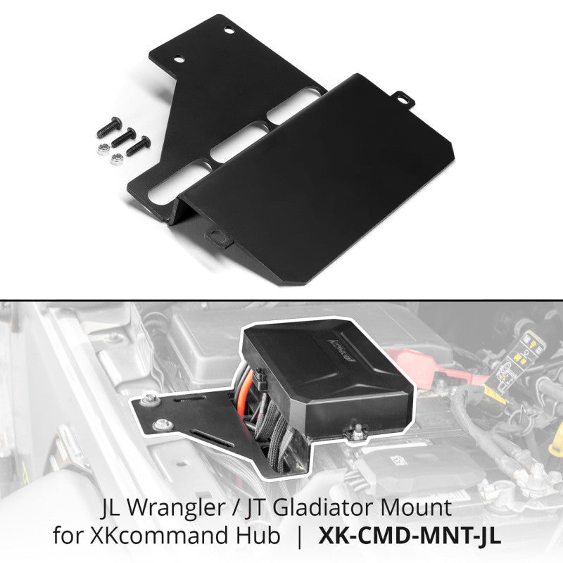 XKGLOW XK Glow XKcommand Hub Mounting Bracket for Wrangler JL + Gladiator JT XK-CMD-MNT-JL