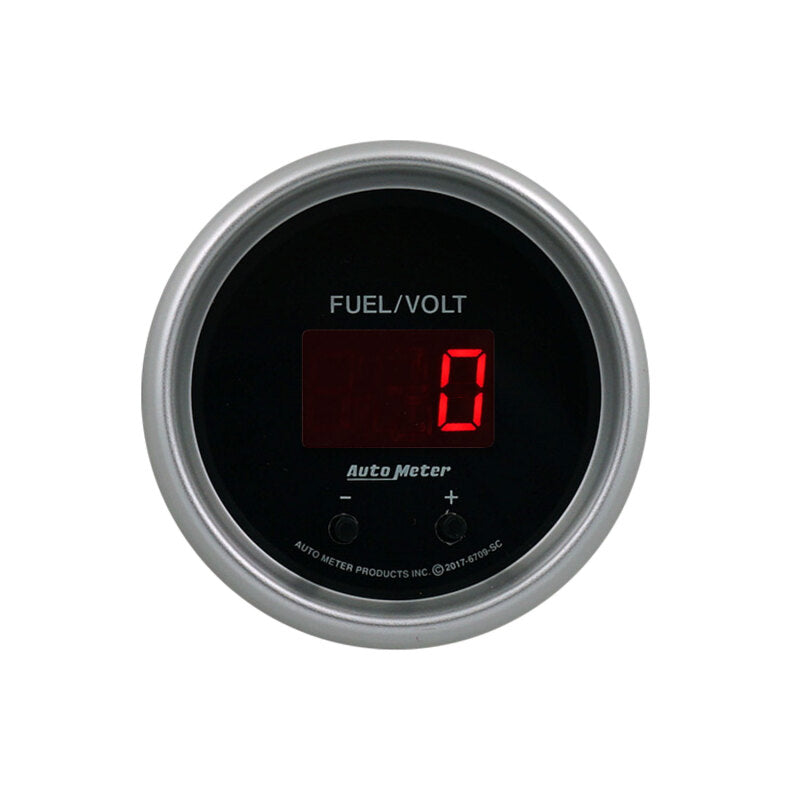 Autometer 52.4mm Black Switchable 0-100 Fuel Level / 8-18V Voltmeter Sport-Comp Elite Digital Gauge 6709-SC 6709-SC User 2
